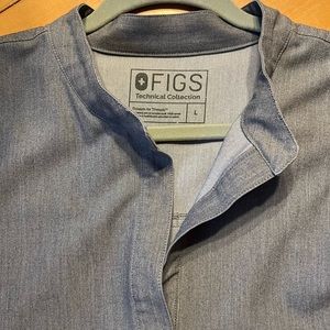 Figs, Scrub Top, Rafaela, Gray,Large